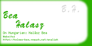 bea halasz business card